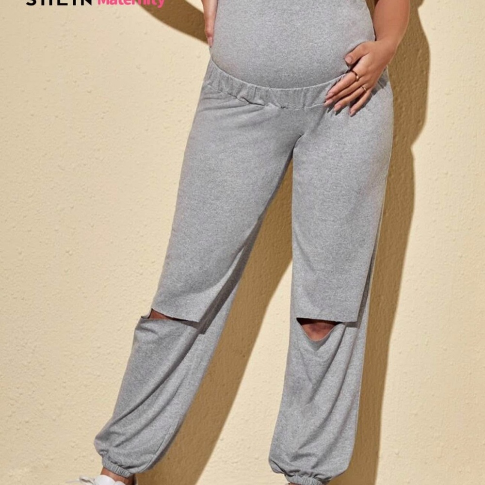 SHEIN Gray Maternity Joggers